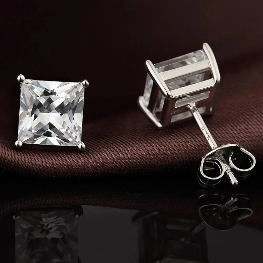 5MM S925 Sterling Silver CZ Stud Earrings for Women/Girl, US19251021
